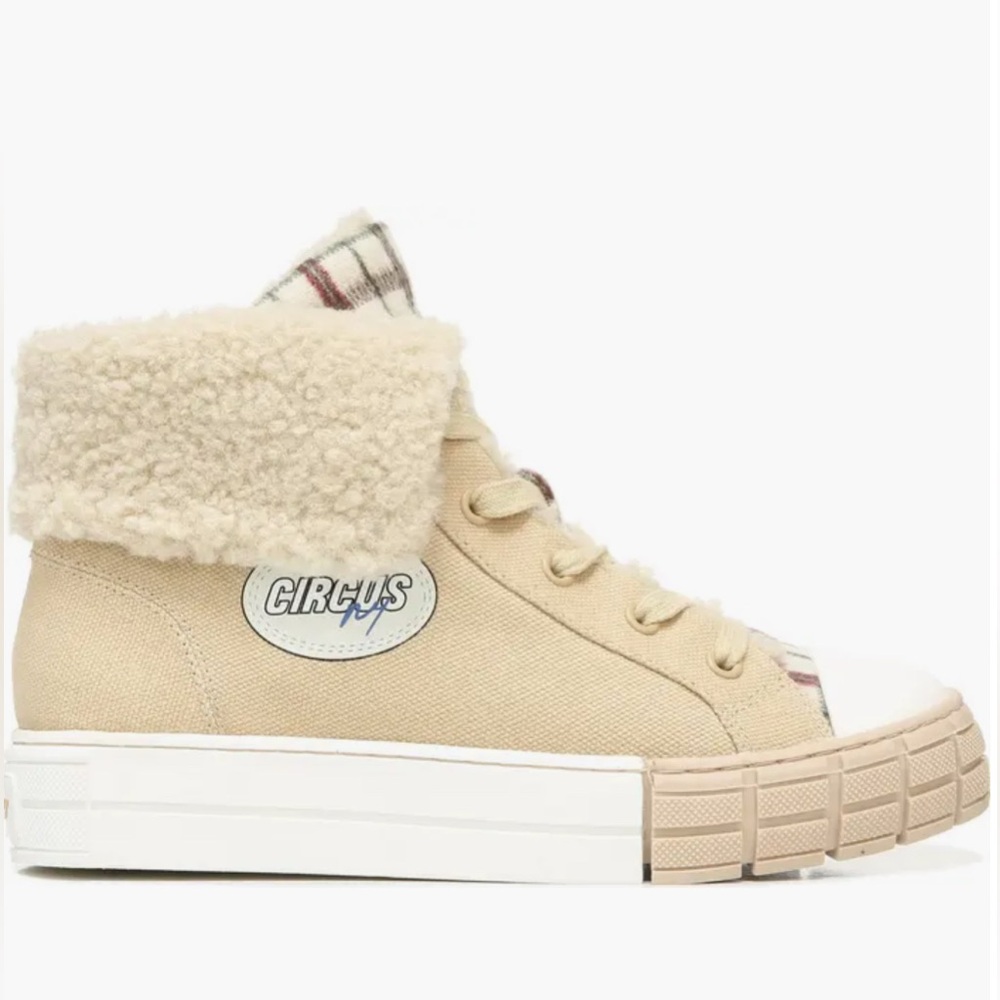 Circus NY by Sam Edelman “Sophi” Faux Fur High-Top Sneakers Perfect for Cold - Picture 3 of 6